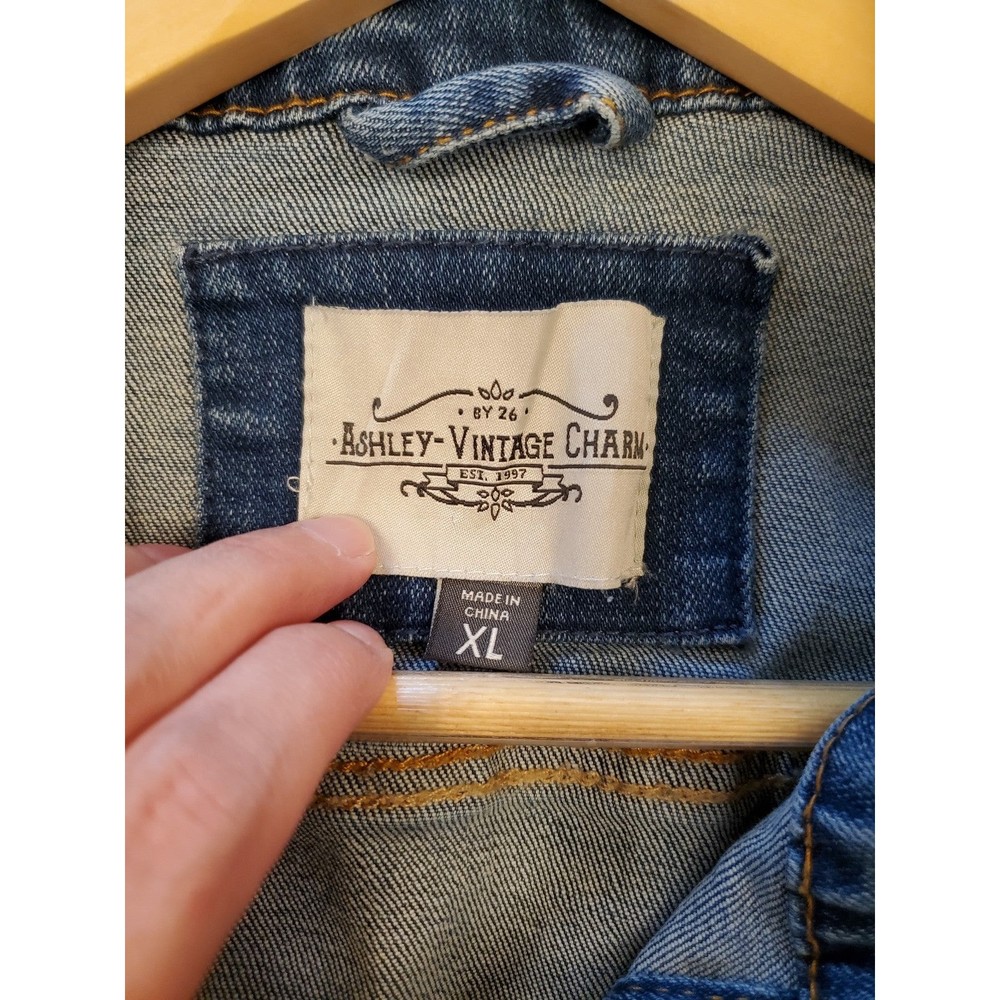 Ashley Vintage Charm - Girls Jean Jacket- SZ XL - Picture 2 of 9